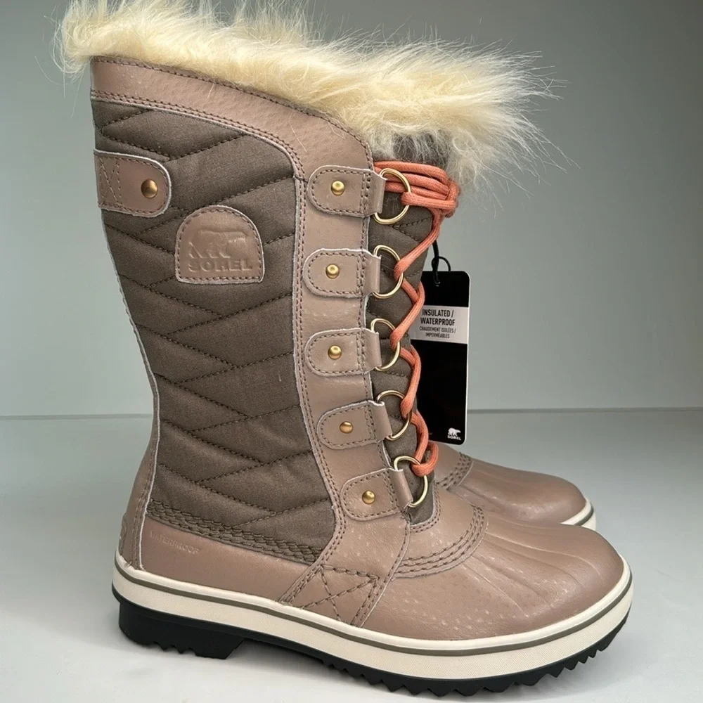 Sorel Tofino II Faux Fur Lined Waterproof Boot Women’s Omega Taupe Paradise pink